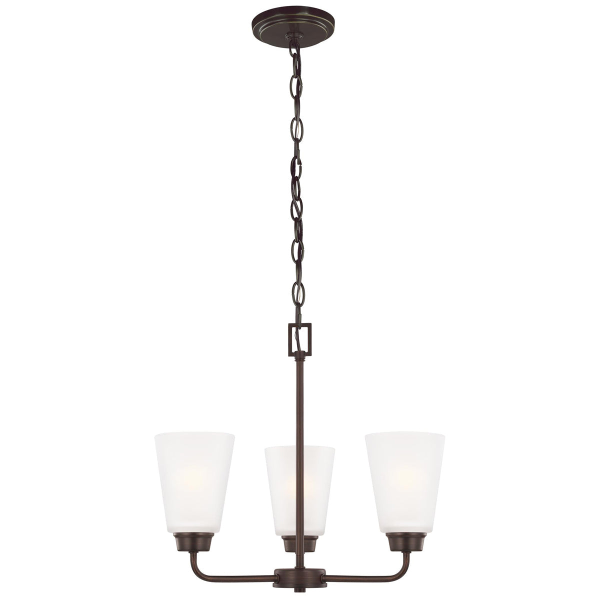 Sea Gull Lighting Kerrville 3-Light Chandelier with Bulb