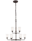 Sea Gull Lighting Kerrville 9-Light Chandelier without Bulb