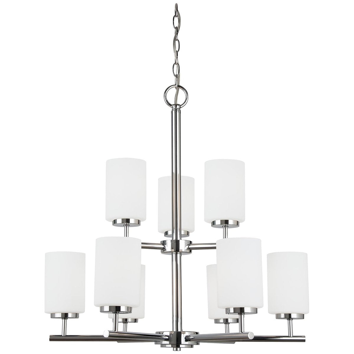 Sea Gull Lighting Oslo Contemporary Nine Lights Chandelier