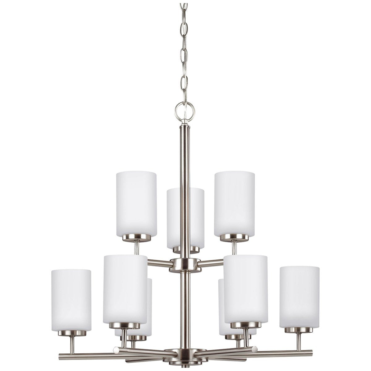 Sea Gull Lighting Oslo Contemporary Nine Lights Chandelier