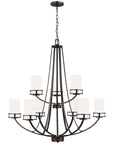 Sea Gull Lighting Robie 9-Light Chandelier with Bulb