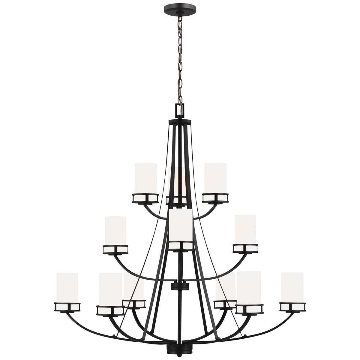 Sea Gull Lighting Robie 12-Light Chandelier with Bulb