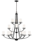 Sea Gull Lighting Robie 12-Light Chandelier with Bulb