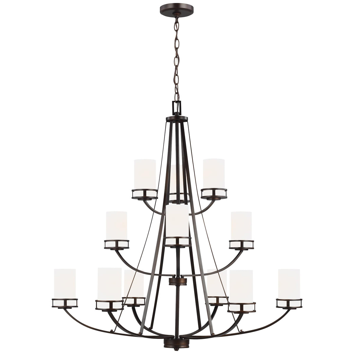 Sea Gull Lighting Robie 12-Light Chandelier with Bulb