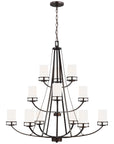 Sea Gull Lighting Robie 12-Light Chandelier with Bulb