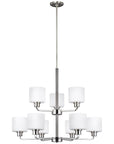 Sea Gull Lighting Canfield 9-Light Chandelier - 9.5W