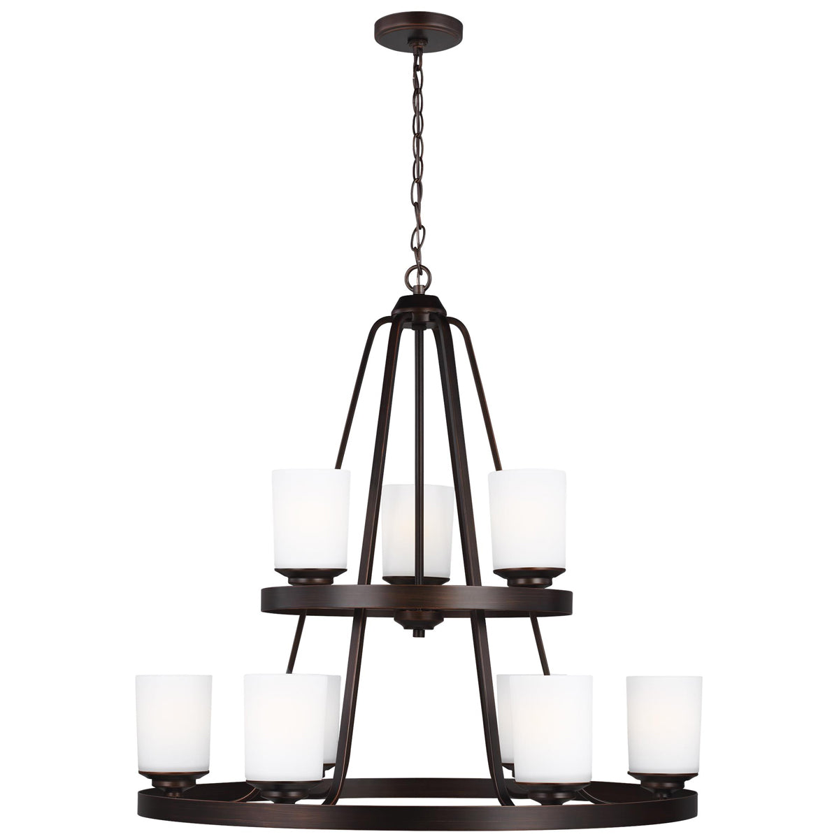 Sea Gull Lighting Kemal 9-Light Chandelier with Bulb