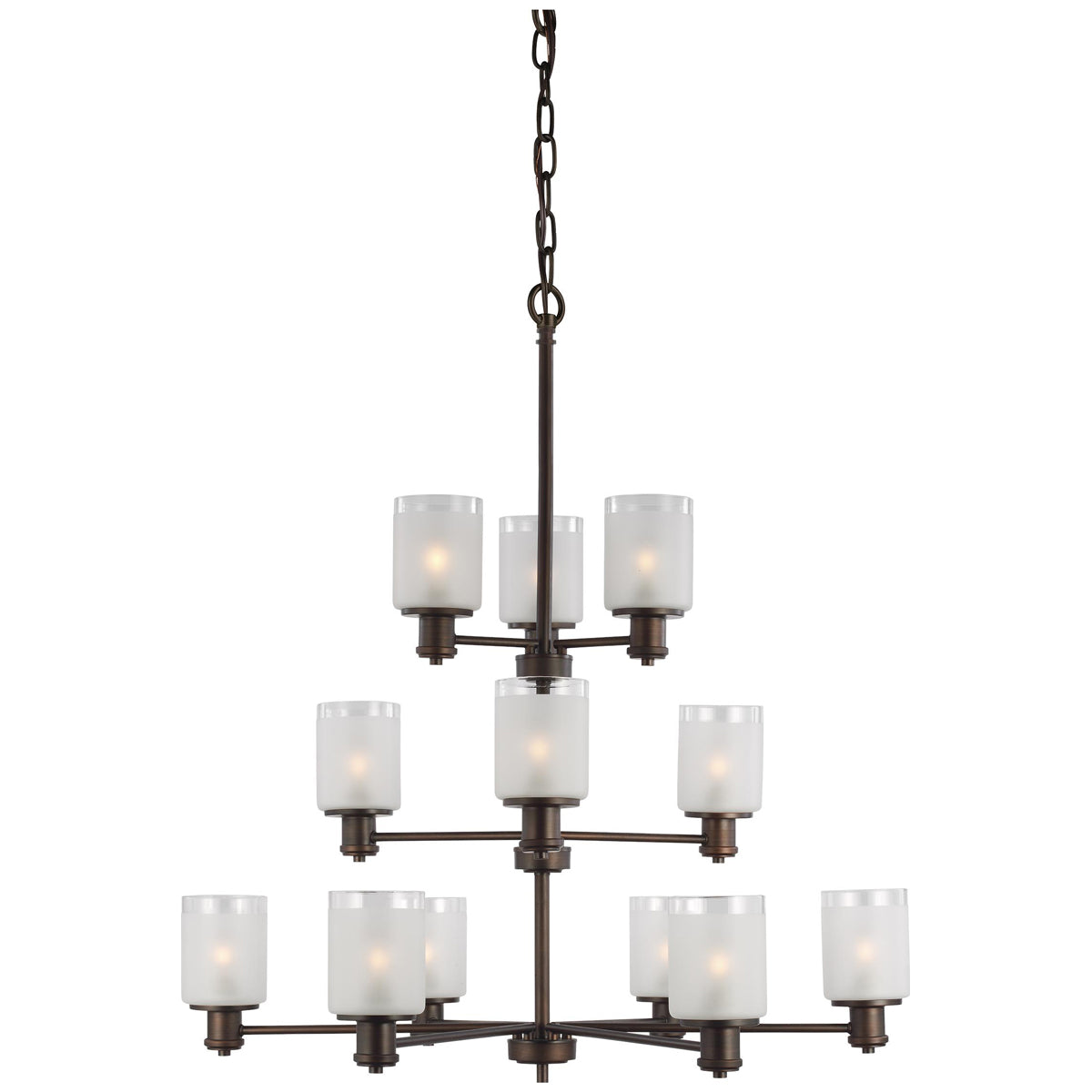 Sea Gull Lighting Norwood 12-Light Chandelier with Bulb