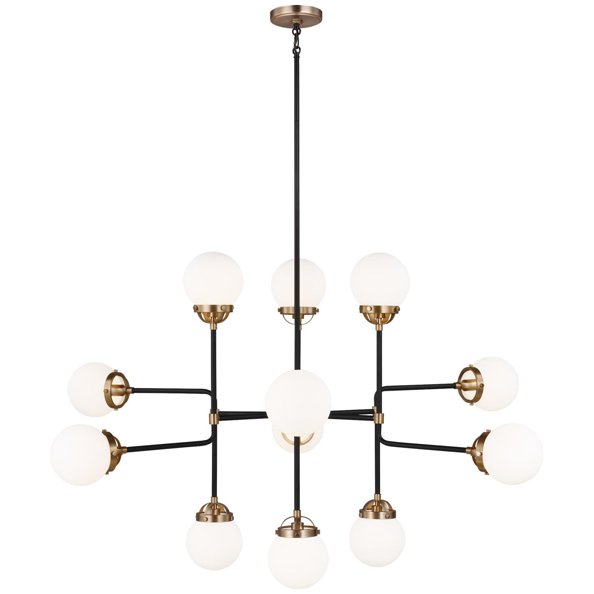 Sea Gull Lighting Cafe 12-Light Large Chandelier without Bulb