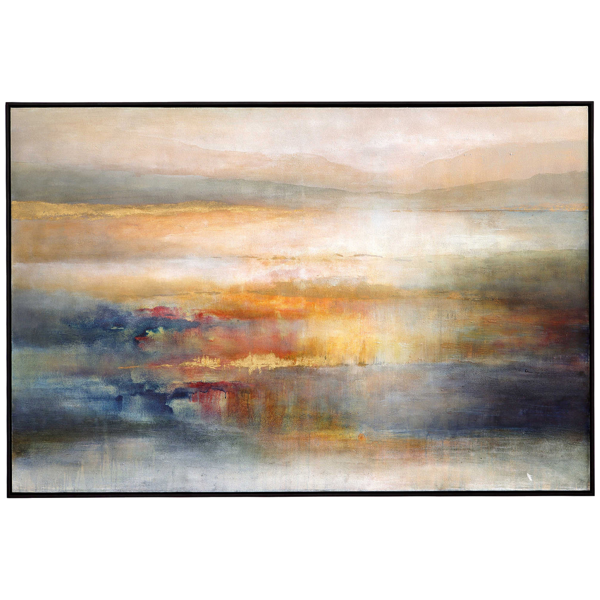 Uttermost Seafaring Dusk Hand Painted Abstract Art