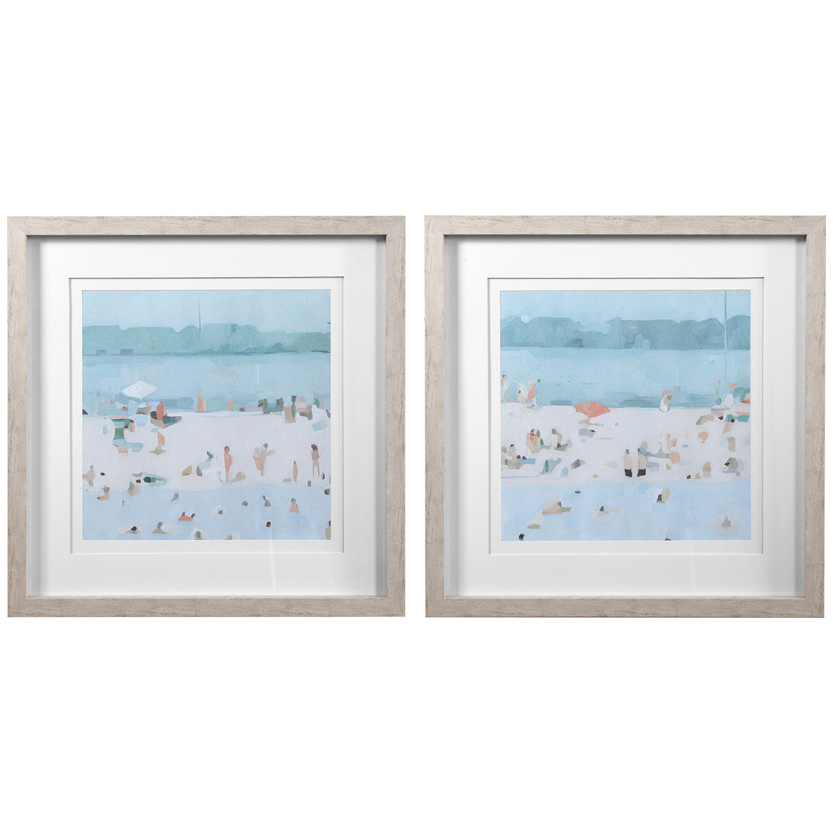 Uttermost Sea Glass Sandbar Framed Prints, Set of 2