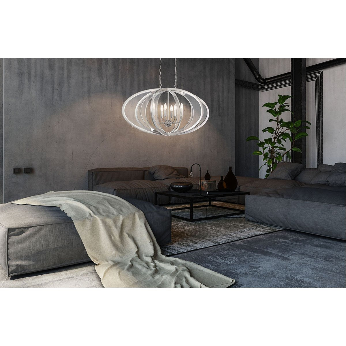 Eurofase Amherst 6-Light Oval Chandelier