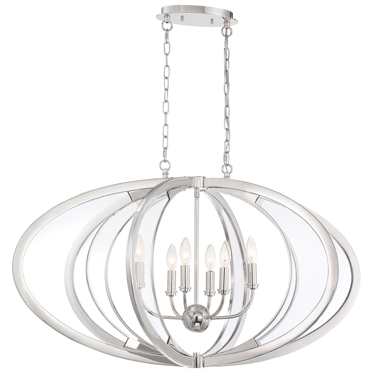 Eurofase Amherst 6-Light Oval Chandelier