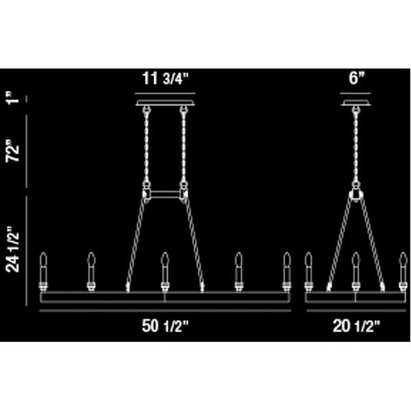 Eurofase Leyton 8-Light Oval Chandelier