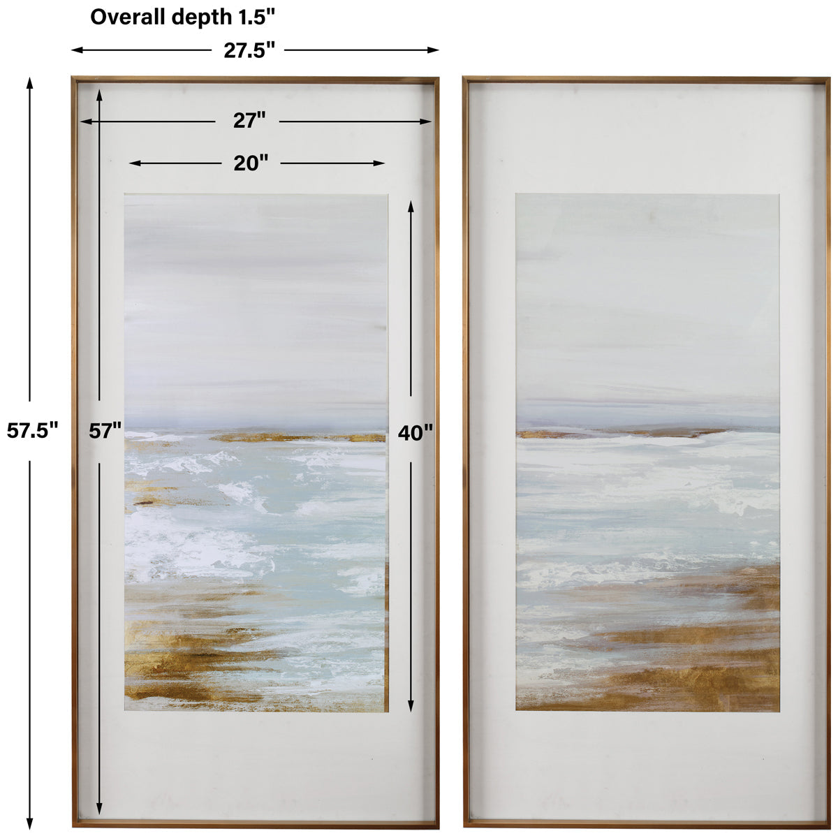 Uttermost Coastline Framed Prints, Set of 2