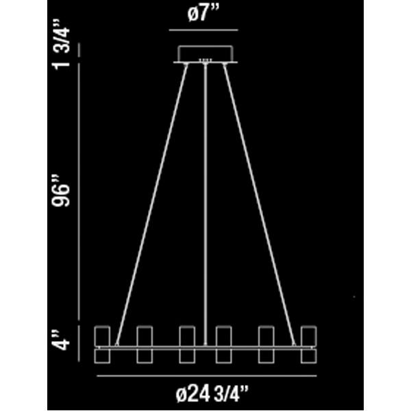 Eurofase Netto 36W Small LED Round Chandelier