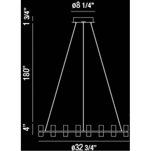 Eurofase Netto 48W Medium LED Round Chandelier