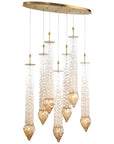 Eurofase Cascata 7-Light Oval Chandelier