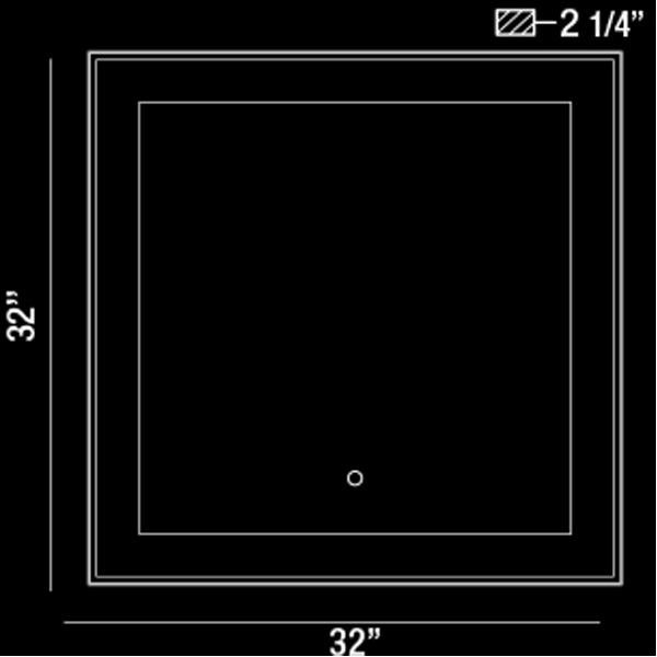 Eurofase Edge-lit LED Square Mirror