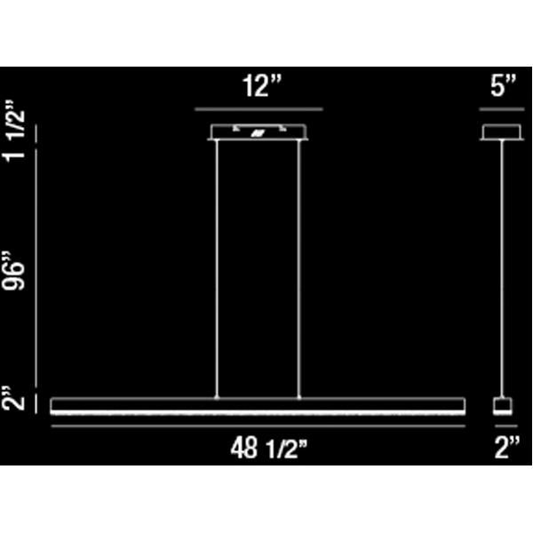 Eurofase Santi 36W LED Large Linear Chandelier