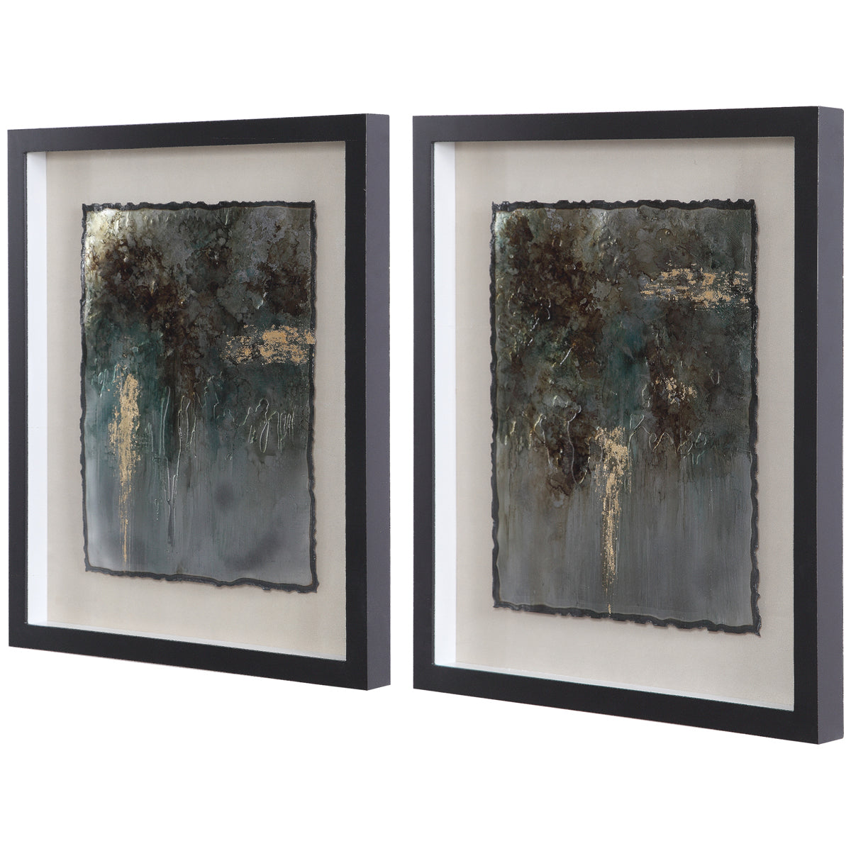 Uttermost Rustic Patina Framed Prints, Set of 2