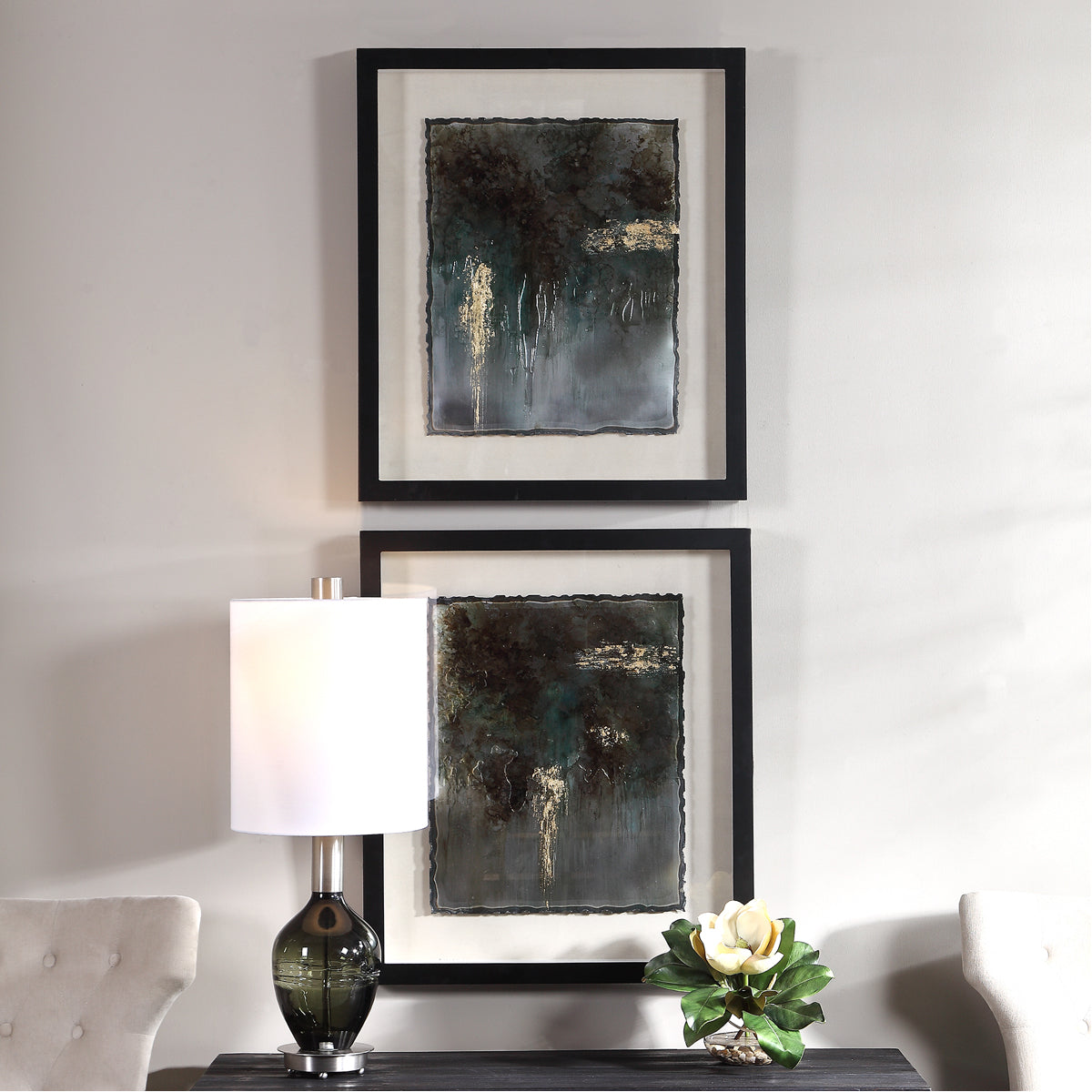 Uttermost Rustic Patina Framed Prints, Set of 2