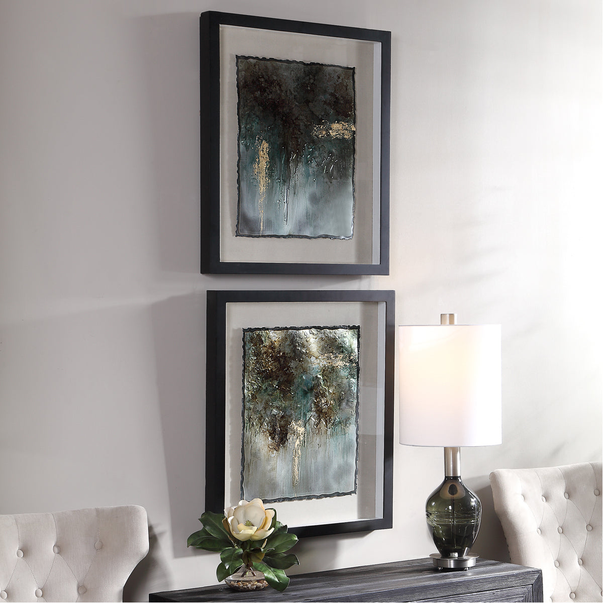 Uttermost Rustic Patina Framed Prints, Set of 2