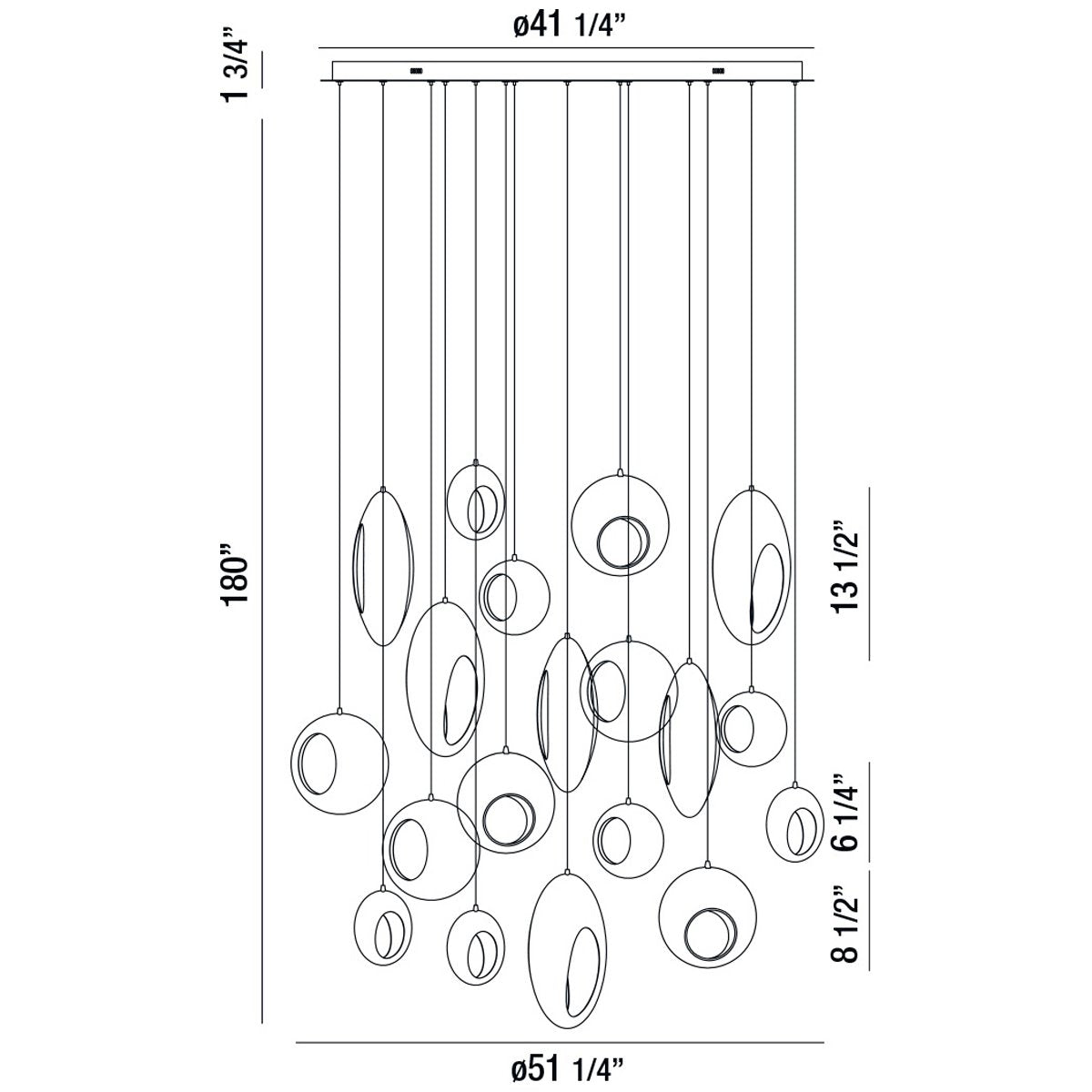 Eurofase Arlington 51-Inch Round Chandelier