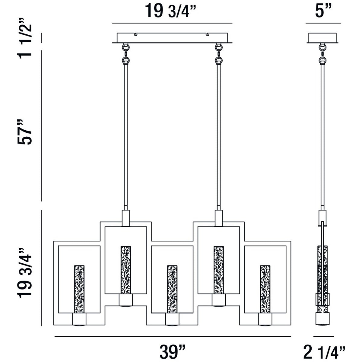 Eurofase Hanson 39-Inch Linear Chandelier