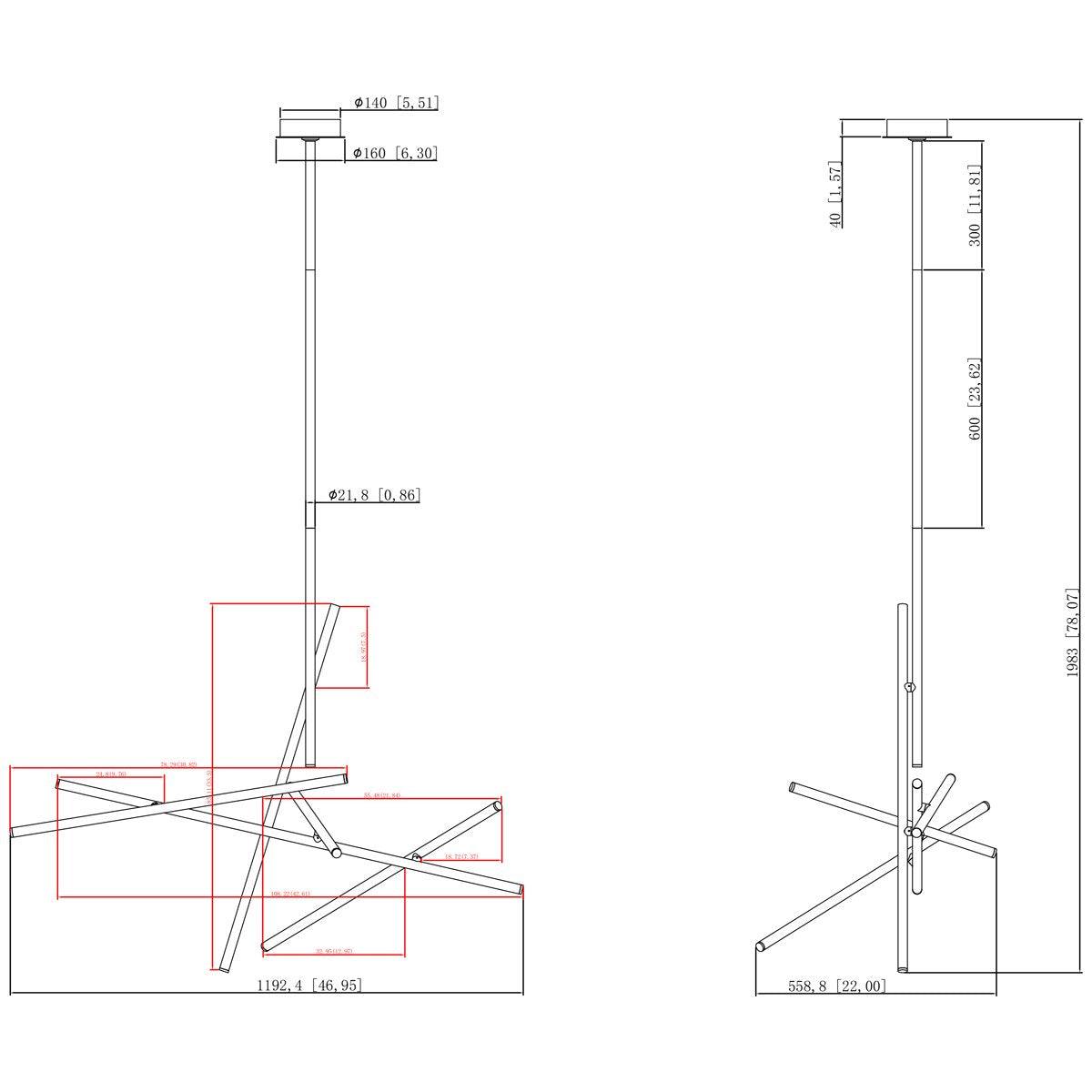 Eurofase Crossroads 47-Inch Chandelier