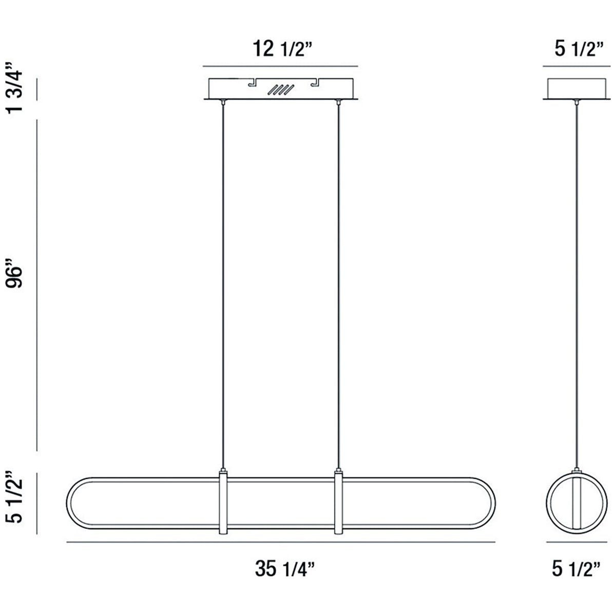 Eurofase Berkley 35-Inch Linear Chandelier