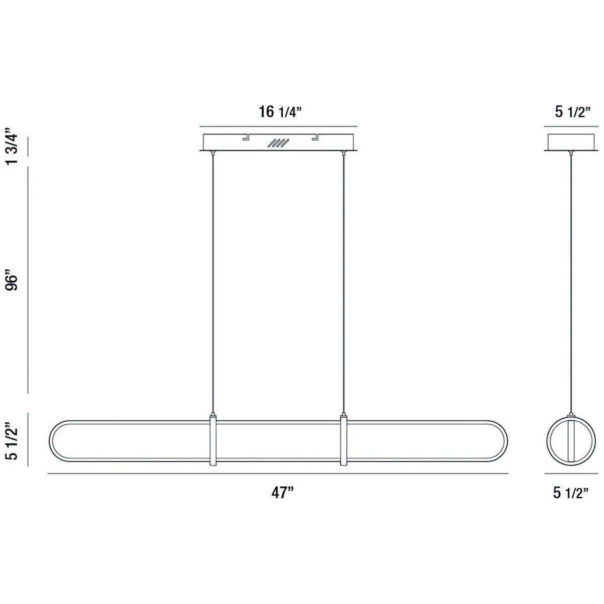 Eurofase Berkley 47-Inch Linear Chandelier