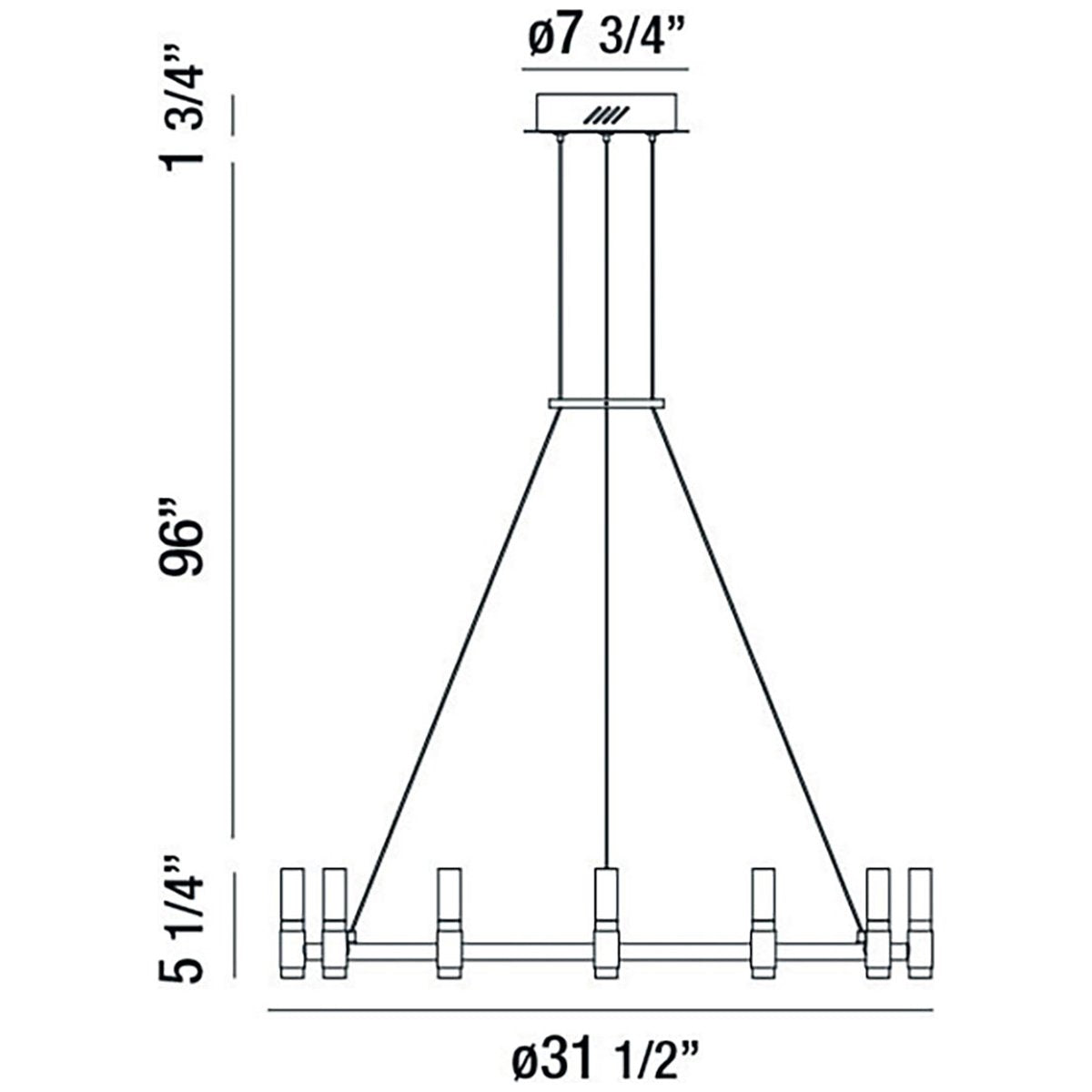 Eurofase Albany 32-Inch Round Chandelier