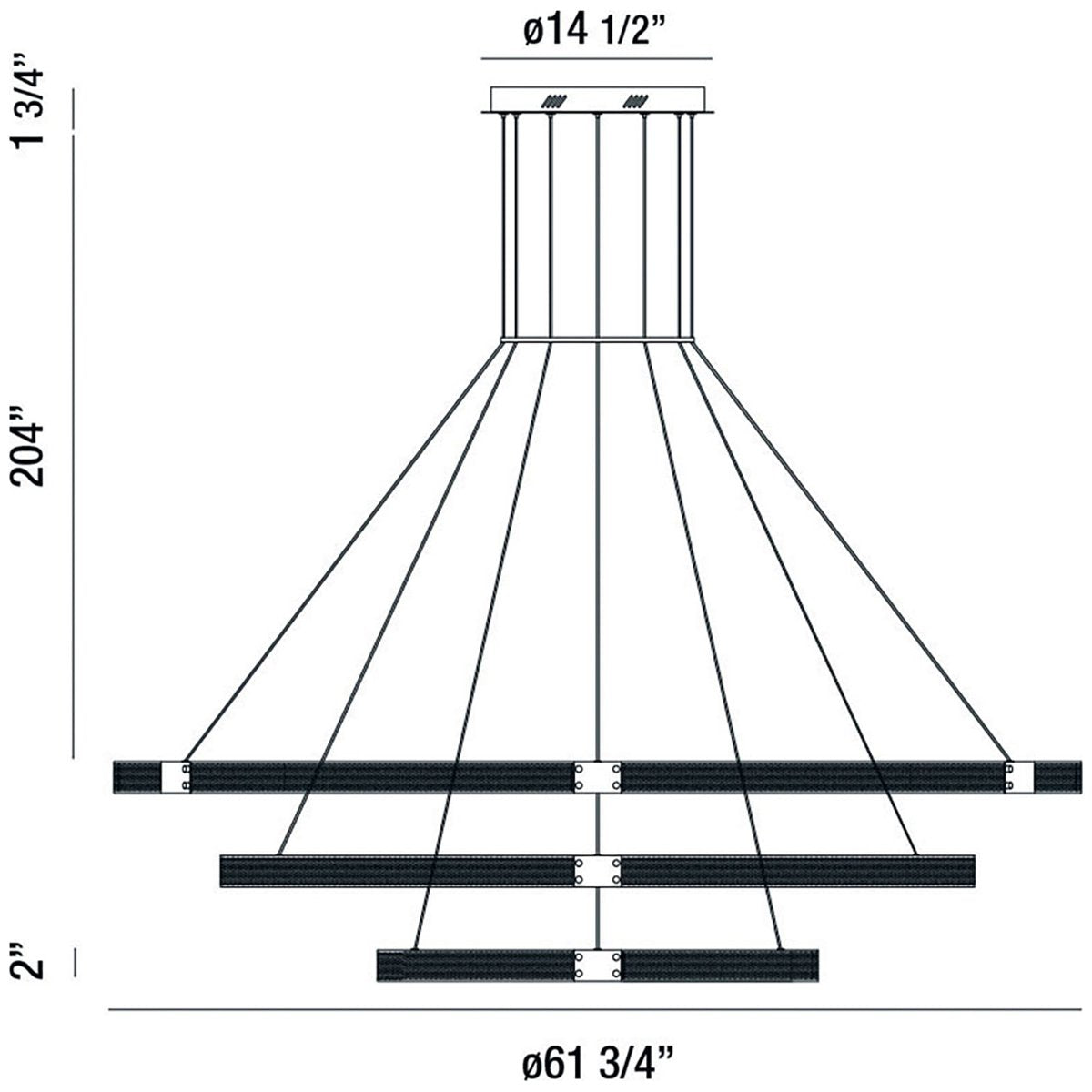 Eurofase Admiral 3-Tier Round Chandelier