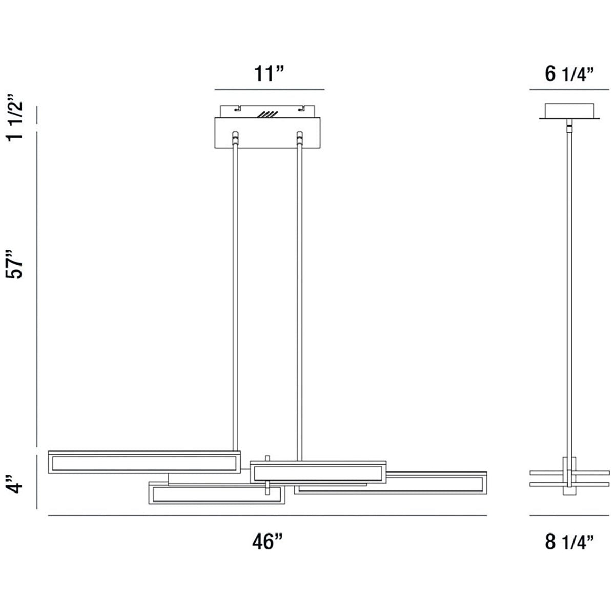 Eurofase Bayswater 46-Inch Linear Chandelier