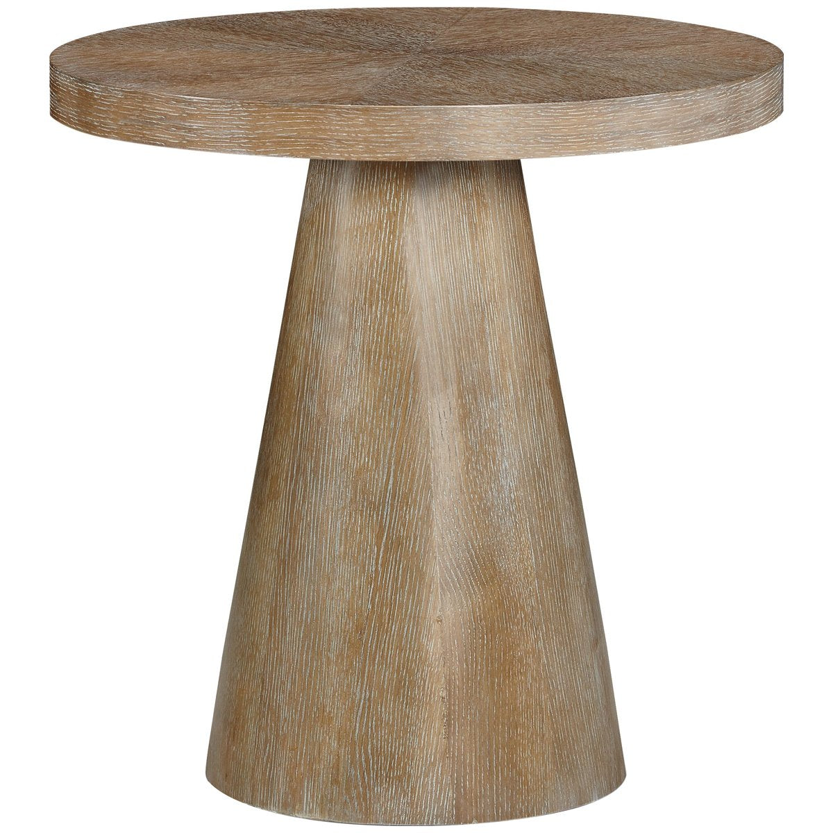 Hickory White Central Park Ray River Rock Accent Table