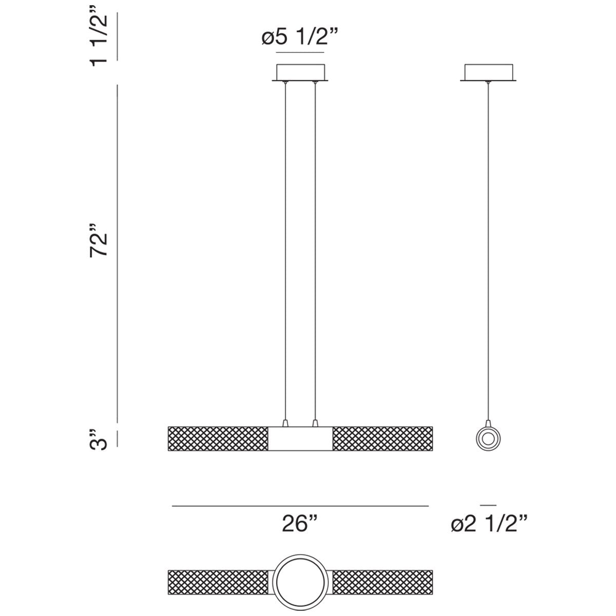 Eurofase Crossley 2-Light Pendant