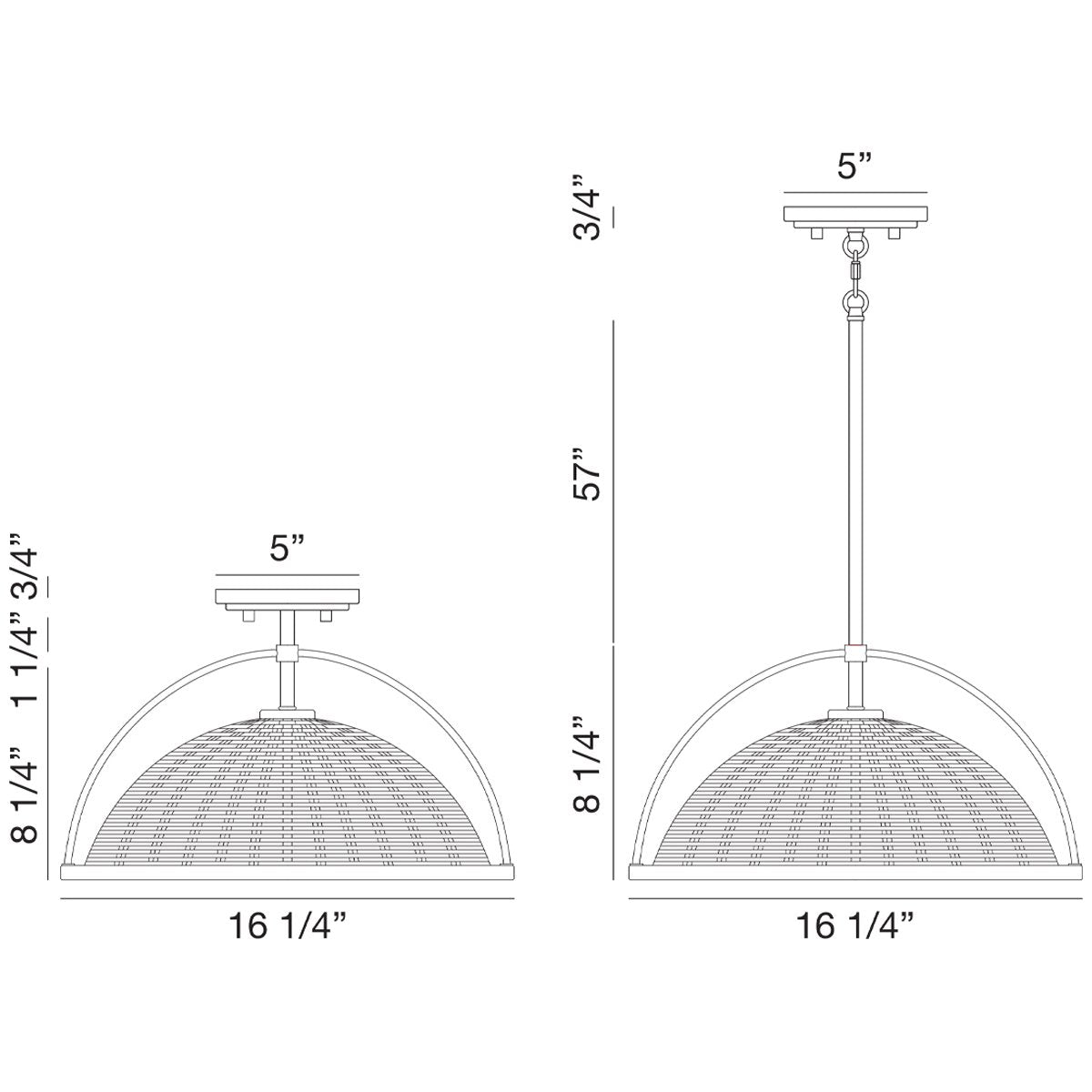 Eurofase Celeste 1-Light Semi-Flush