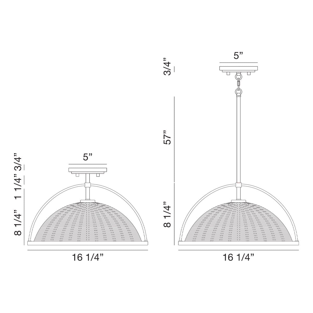 Eurofase Celeste 1-Light Semi-Flush