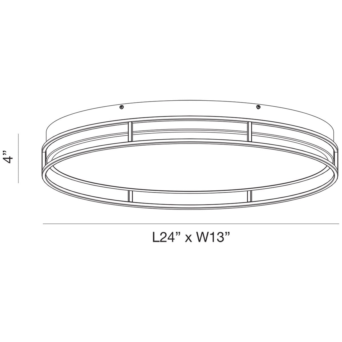 Eurofase Grafice LED Oval Flushmount