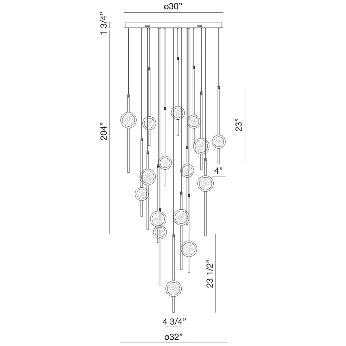 Eurofase Barletta 16-Light LED Chandelier