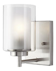 Sea Gull Lighting Elmwood Park 1-Light Wall/Bath Sconce without Bulb