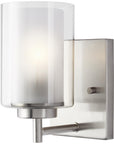 Sea Gull Lighting Elmwood Park 1-Light Wall/Bath Sconce with Bulb