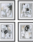 Uttermost Tangled Threads Abstract Framed Prints, Set of 4