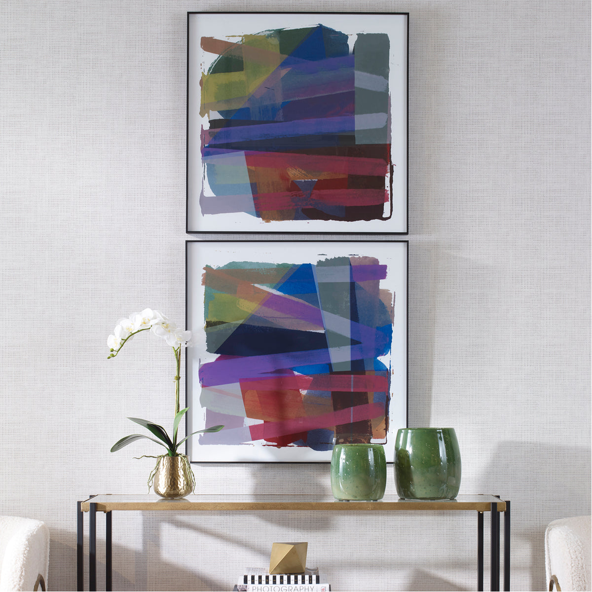 Uttermost Vivacious Abstract Framed Prints, Set of 2