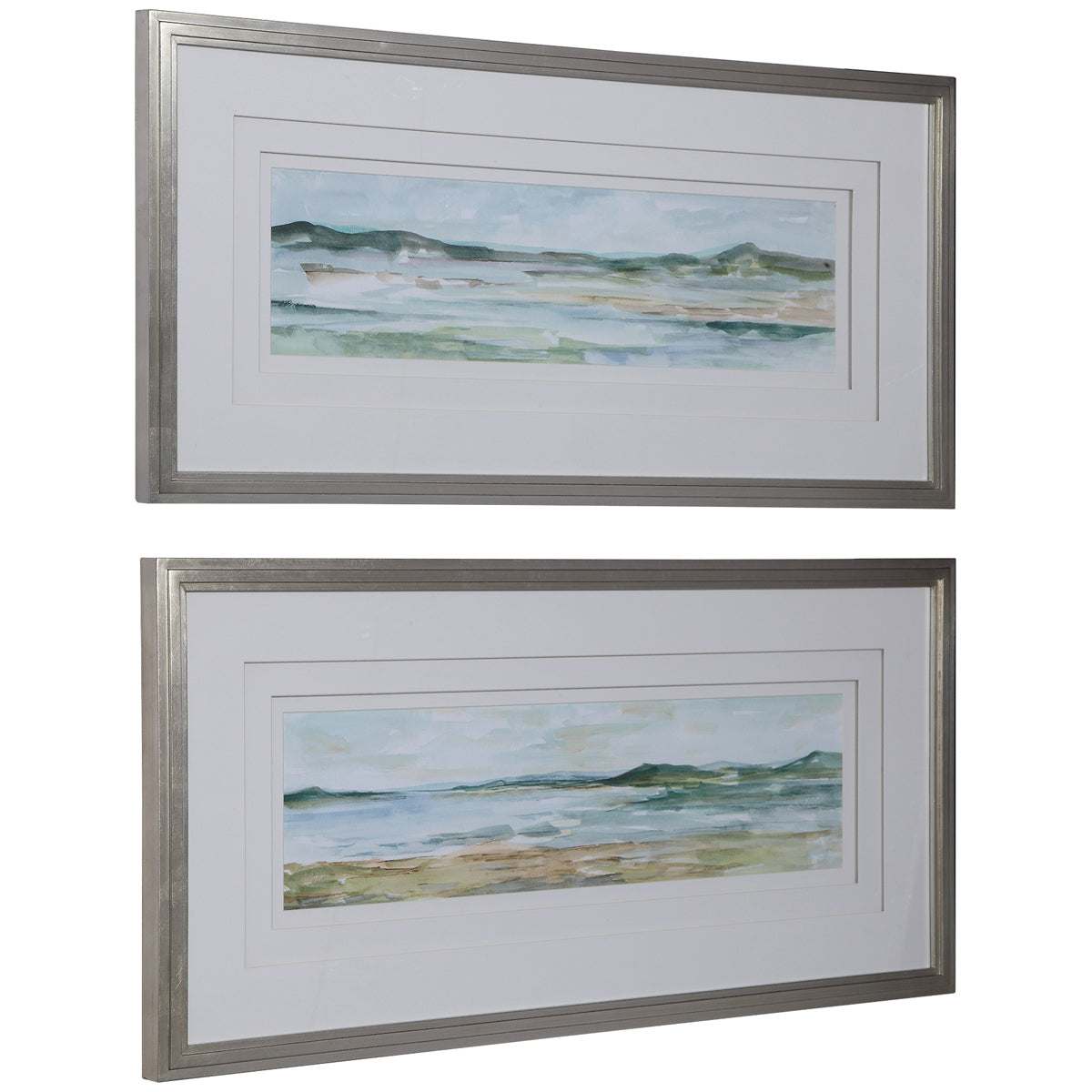 Uttermost Panoramic Seascape Framed Prints, Set of 2