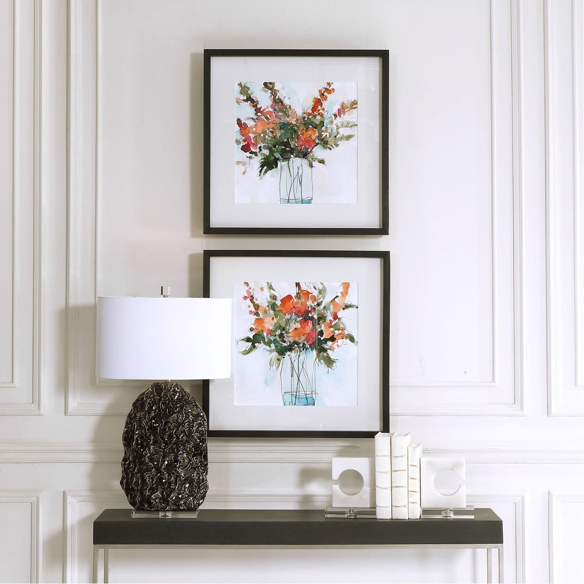 Uttermost Fresh Flowers Watercolor Prints, Set of 2