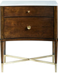 Hickory White Novella Nightstand with Stone Top