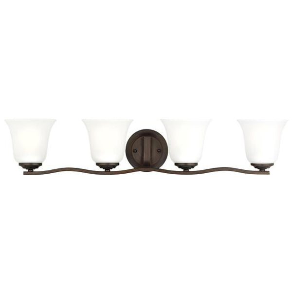 Sea Gull Lighting Emmons 4-Light Wall/Bath Sconce with Bulb