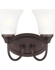 Sea Gull Lighting Holman 2-Light Wall/Bath Sconce with Bulb